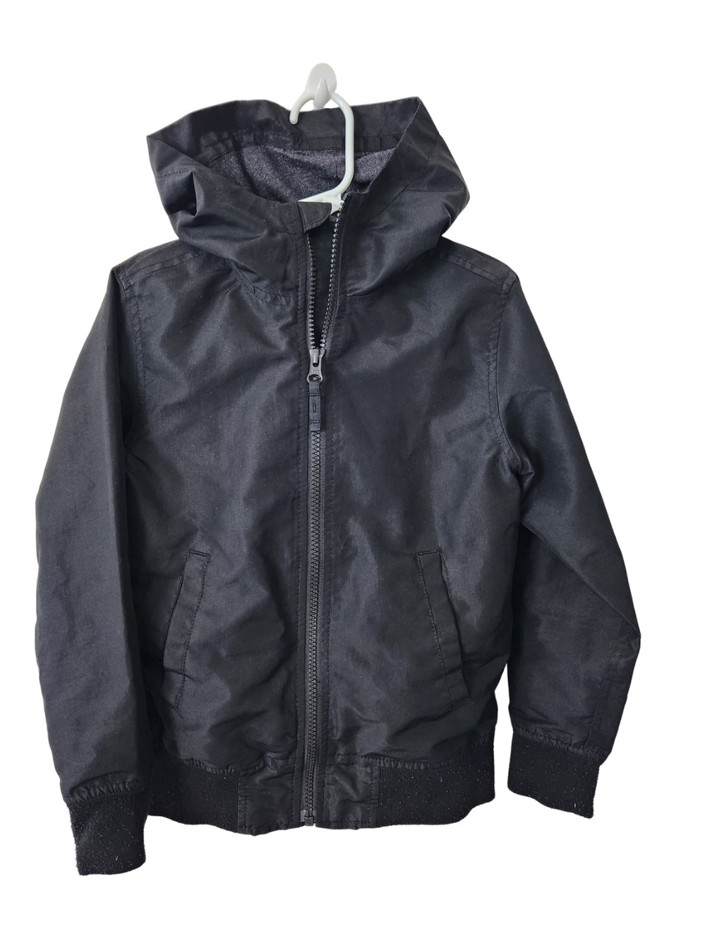 Kids Black Hooded Jacket - Classic Lightweight